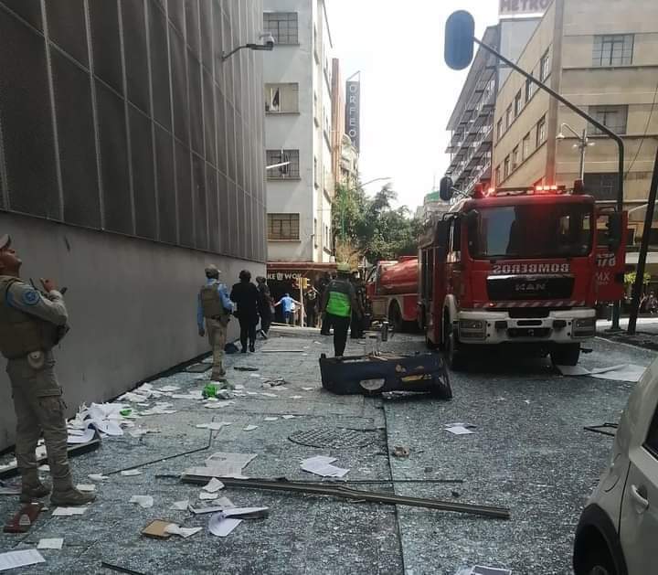 Explosión en edificio del centro de la CDMX