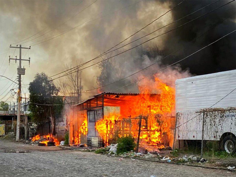 Incendio en casa habitación en Querétaro