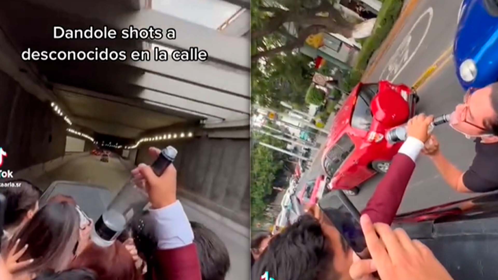 Jóvenes dan “shots” a los transeúntes en la calle