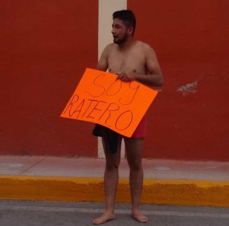 Presunto ladrón detenido en Ixmiquilpan, Hidalgo