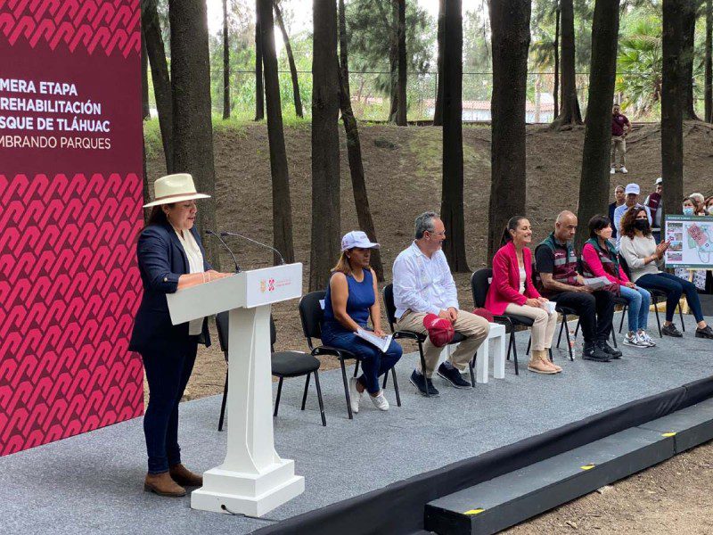 Rehabilitan bosque de Tláhuac