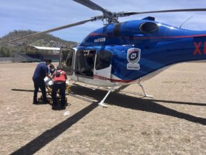 Loza aplasta a dos niños en una escuela de Hidalgo y los trasladan vía aérea al hospital