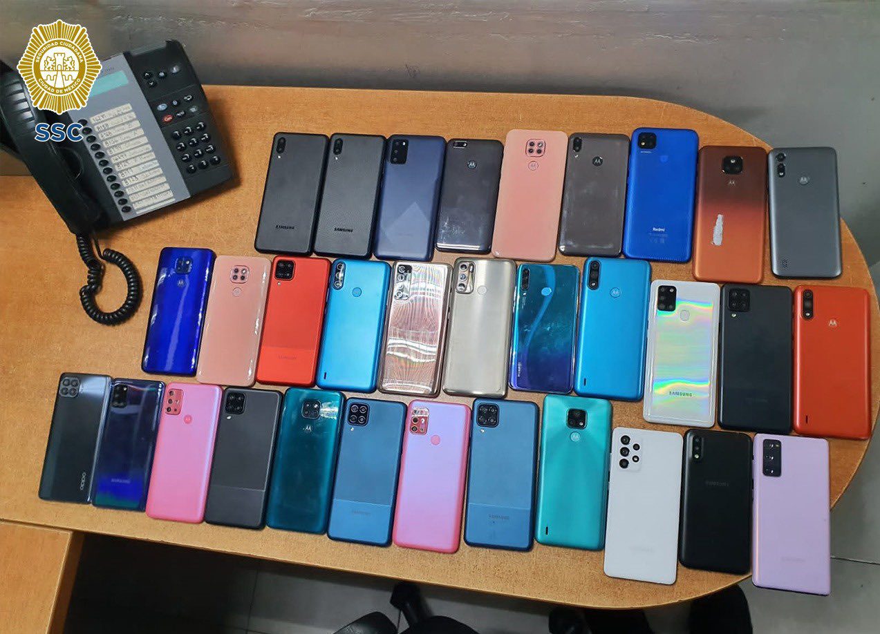 32 celulares robados en la CDMX ya recuperados