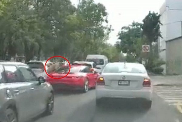 Sujeto asalta a conductor de Porsche a plena luz del día, en Naucalpan #VIDEO