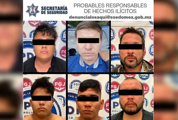 Caen en Edomex seis presuntos integrantes del CJNG ligados a secuestro y extorsión