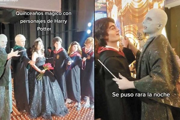 Se viraliza fiesta de XV años al estilo Harry Potter en Nuevo León #VIDEO