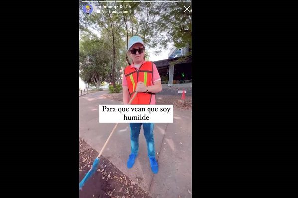 El influencer "Fofo" Márquez toma con humor trabajo comunitario #VIDEO