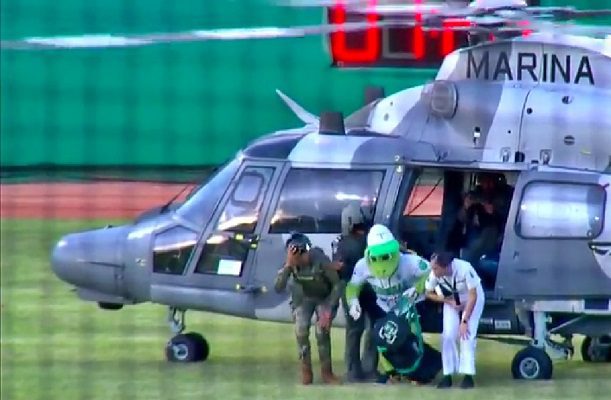 Helicóptero acudió a partido en Tabasco por solicitud de Liga Mexicana de Béisbol: Semar