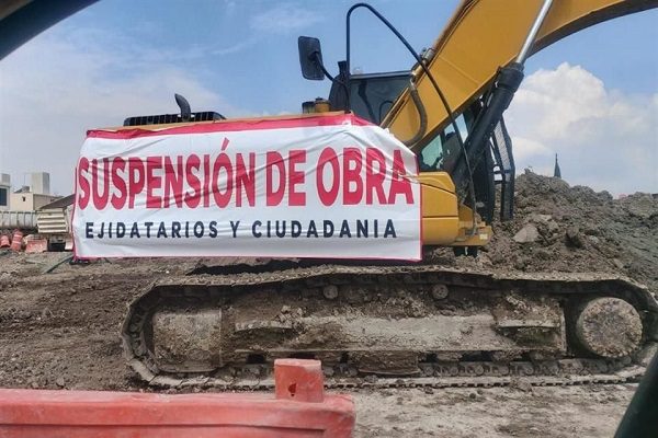 Pobladores de Tonanitla bloquean obras del AIFA ante afectaciones en la zona