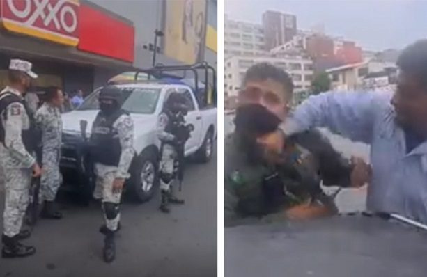 Captan pelea empleado de Telmex con agente de Movilidad de NL #VIDEO