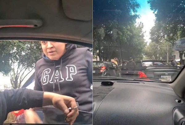 Automovilistas agreden a conductora en Miguel Ángel de Quevedo #VIDEO