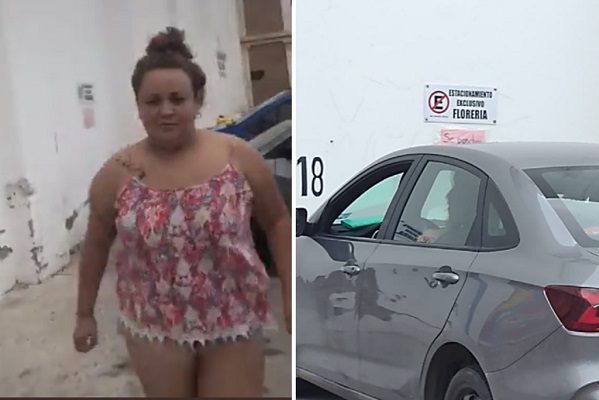 Mujer golpea a empleada por pedir respetar lugar de estacionamiento #VIDEO