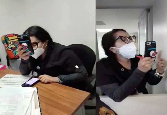 Exhiben a supuesta funcionaria por fingir agresión en Hospital General de Xoco #VIDEO