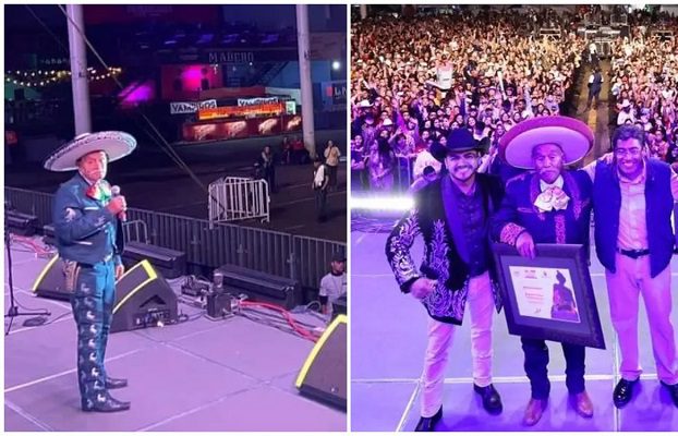 Abuelito cantante se presenta en feria de Fresnillo y nadie se presenta a verlo