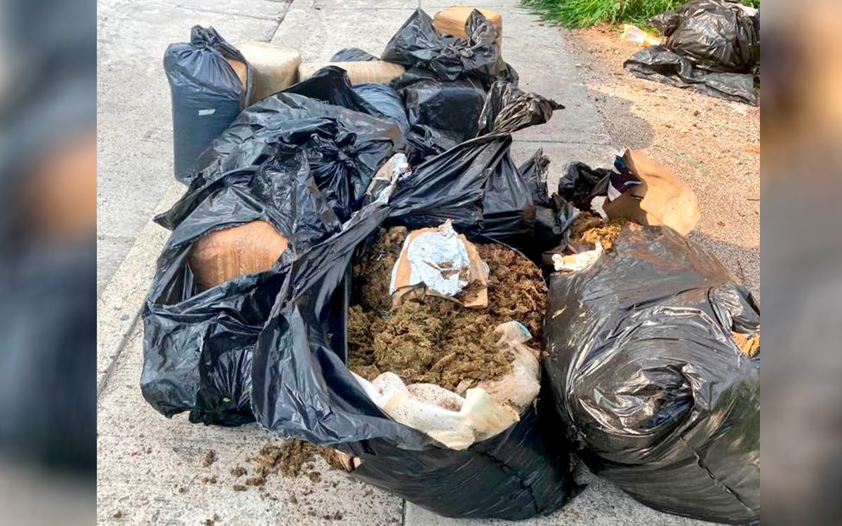 90 kilos de marihuana abandonados en la calle