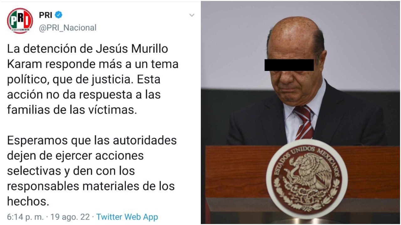 El PRI opina sobre la detención de Murillo Karam