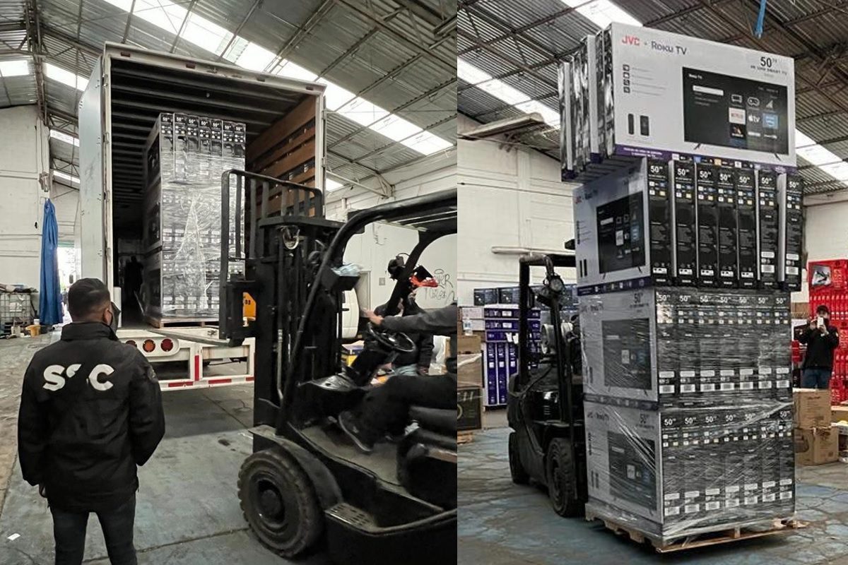 Más de 4 mil pantallas robadas en Edomex y recuperadas en CDMX