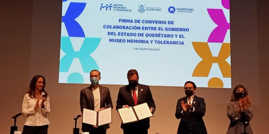 Querétaro y Museo de Memoria y Tolerancia firman convenio