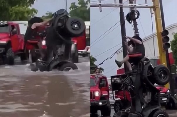 Serán detenidos quienes salgan a jugar a calles inundadas en Sinaloa tras #VIDEO viral