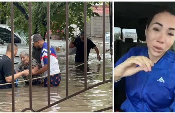 Alcaldesa de Múzquiz llora en transmisión en vivo ante desastre por inundaciones #VIDEO