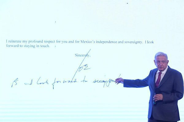 AMLO se dice “satisfecho” con carta de Biden sobre queja energética