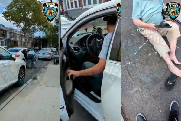 Taxista roba y arroja del vehículo a abuelita en plena calle #VIDEO