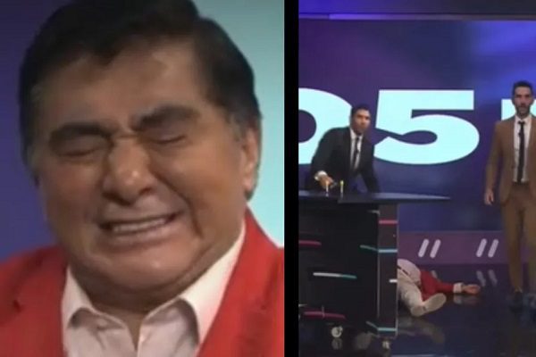 El actor Carlos Bonavides asusta a la audiencia al fingir un infarto #VIDEO