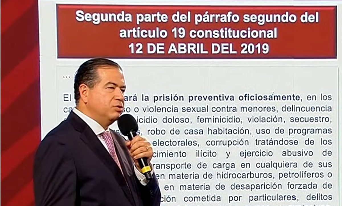 Al eliminar prisión preventiva se cometería “fraude” a la Constitución: SSPC