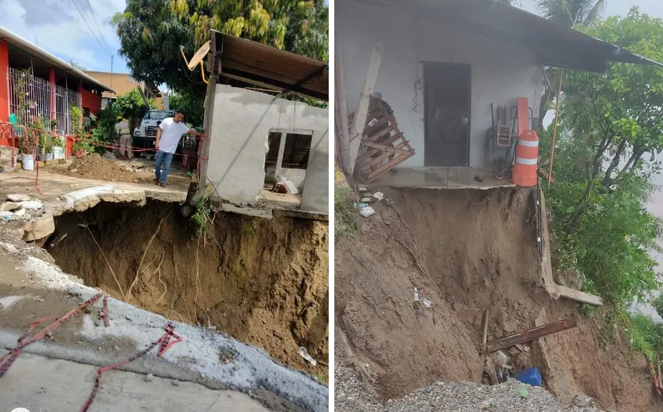 Deslave en Tuxtepec, Oaxaca, deja 8 casas afectadas y más de 20 desplazados