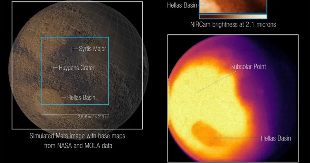 El telescopio James Webb toma sus primeras imágenes de Marte