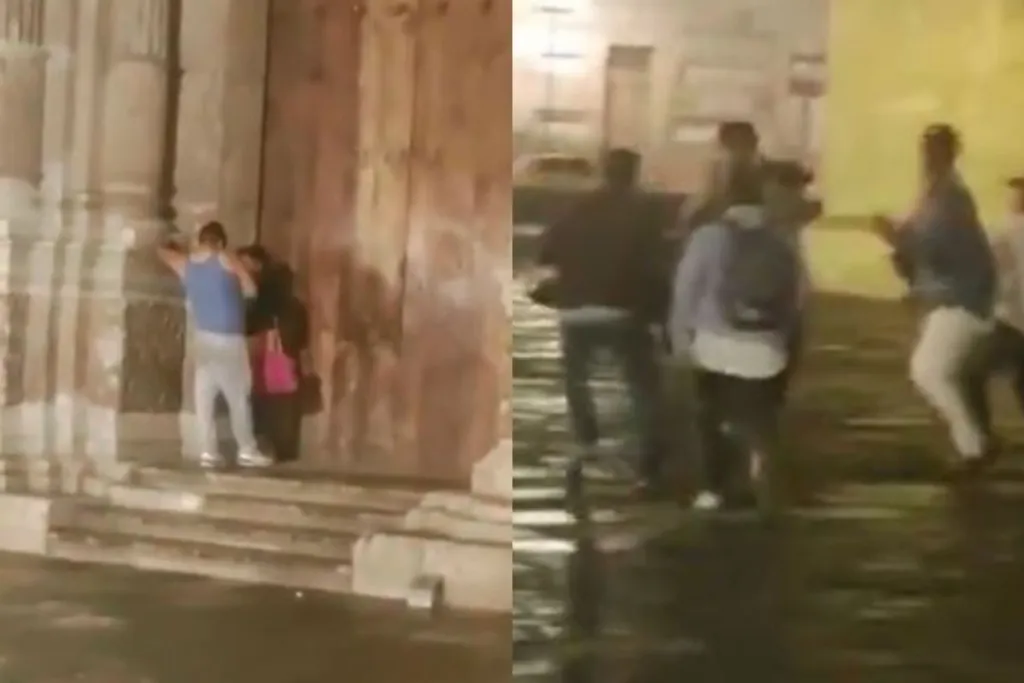Comerciantes dan paliza a sujeto que acosaba a mujer en Oaxaca #VIDEO