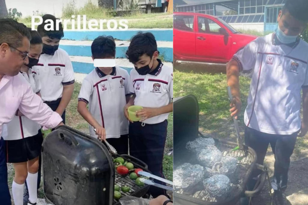 Secundaría en Monterrey se viraliza por impartir taller de carnita asada #VIDEO