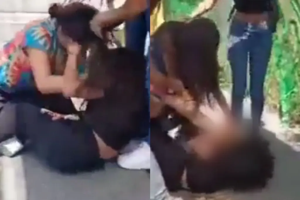 Exhiben golpiza a joven a manos de sus compañeras de prepa, en NL #VIDEO