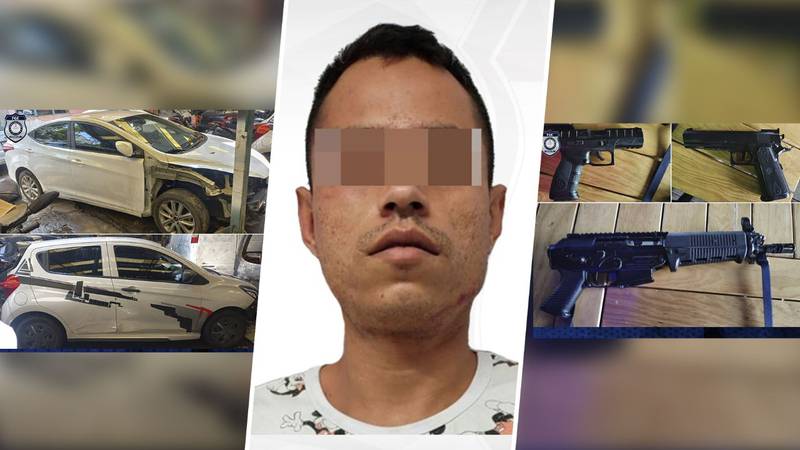 Colombiano detenido por robo de auto, posesión de un arma y droga en Morelos