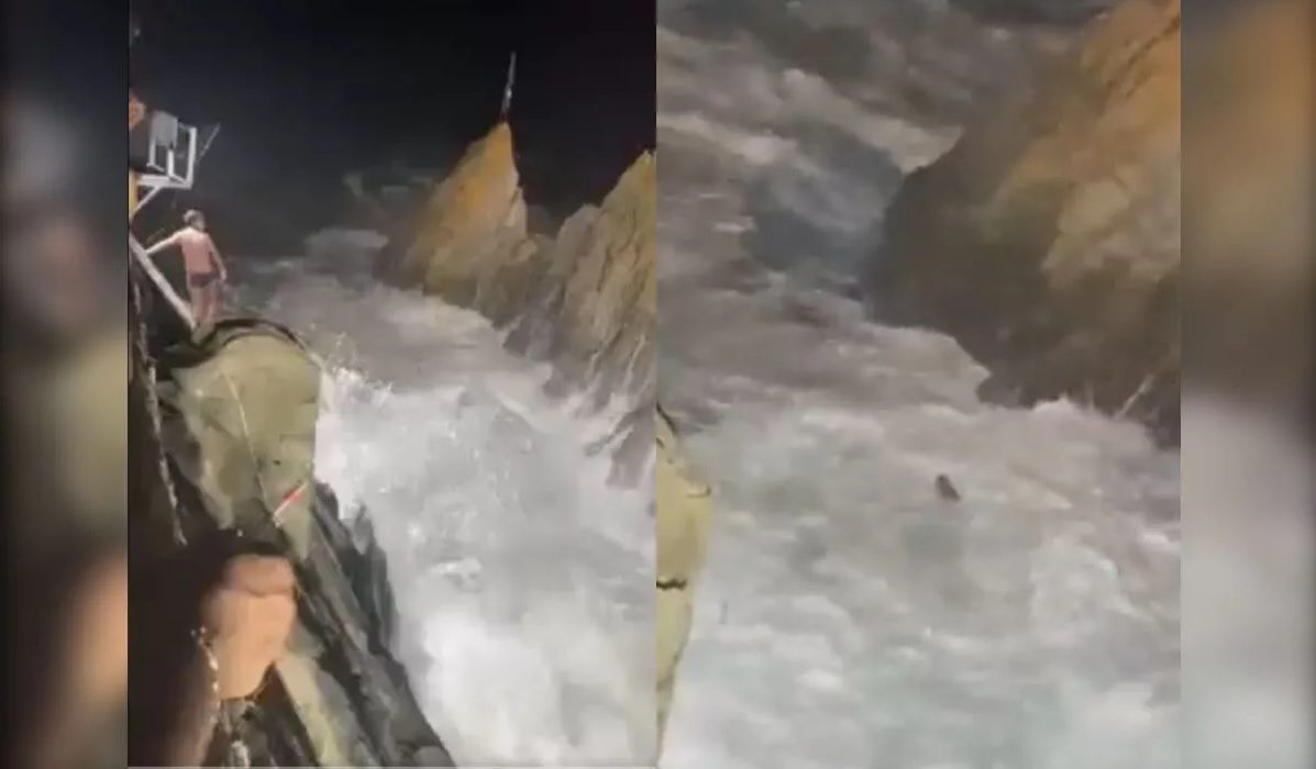 Fuerza del mar atrapa a clavadista en La Quebrada