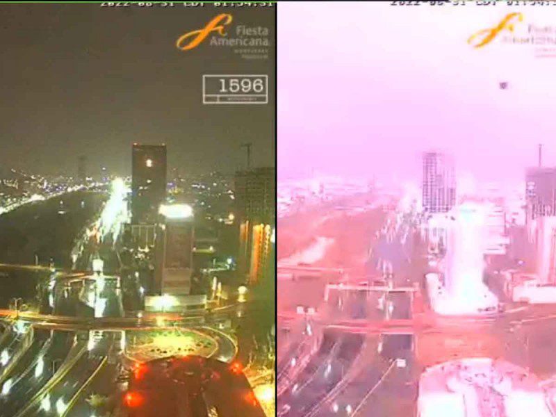 Mega relámpago ilumina todo Monterrey