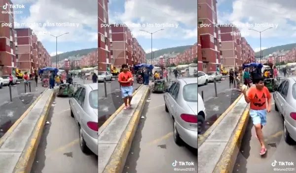 Niño va por las tortillas y lo ‘agarra’ el sismo