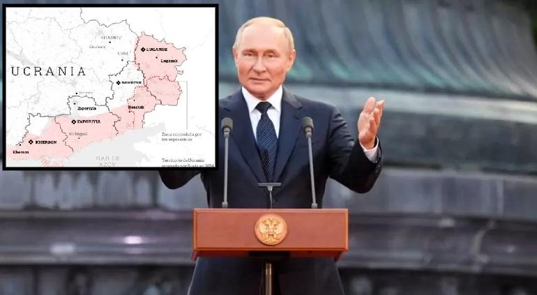 Putin reconoce independencia de dos regiones del sur de Ucrania