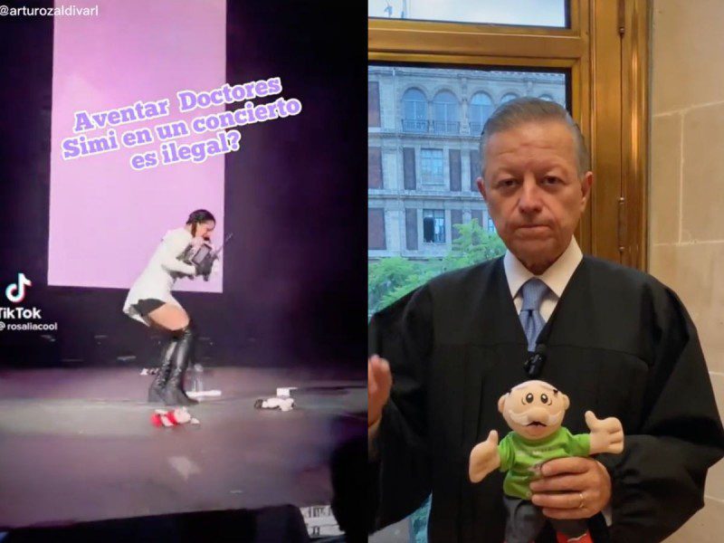 Zaldívar responde a la pregunta de si lanzar peluches del Dr. Simi en conciertos es ilegal