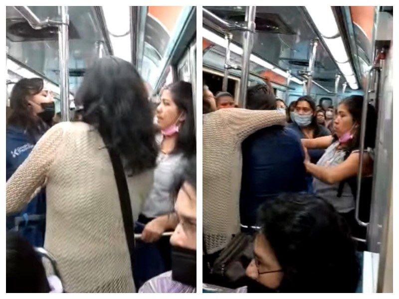 Mujeres arman bronca en el Metro por no ceder asiento a abuelita