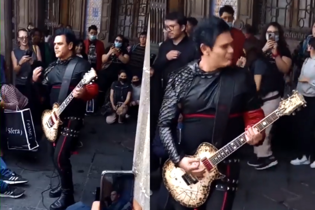 Richard Kruspe, guitarrista de Rammstein, sorprende con mini concierto en el Zócalo #VIDEOS