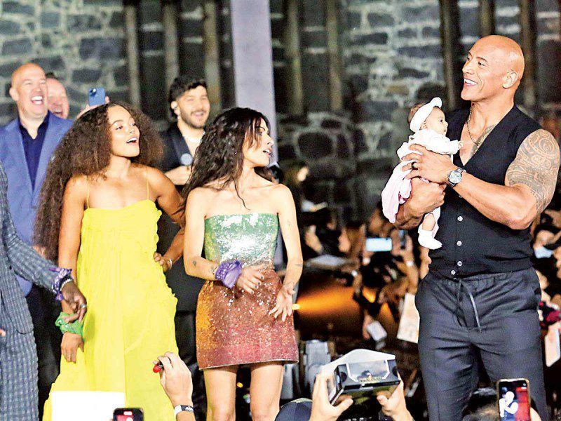 Dwayne Johnson presentó Black Adam en México acompañado de mariachi #VIDEO