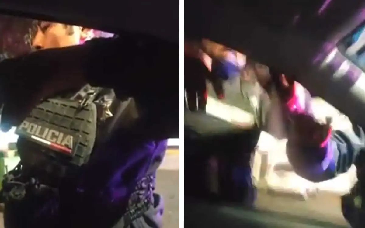 Detienen a policías por rociar gas pimienta a un automovilista en Naucalpan #VIDEO