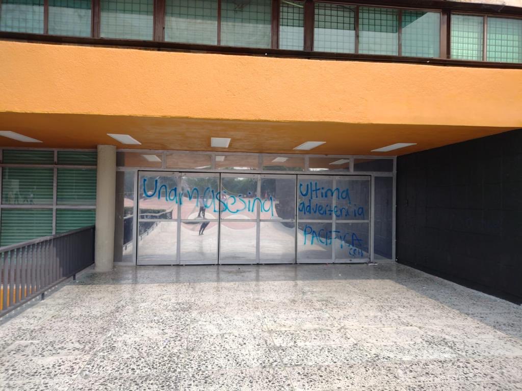 La UNAM presenta denuncia ante FGJ por vandalismo en Torre de Rectoría