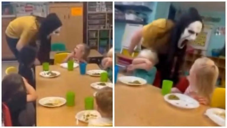 Despiden a empleados de guardería por asustar a niños con máscara de Halloween #VIDEO