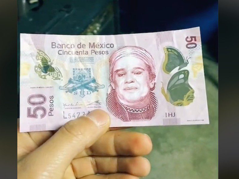 ¿Billetes de Juan Gabriel? Banxico alerta circulación billetes de 50 pesos falsos
