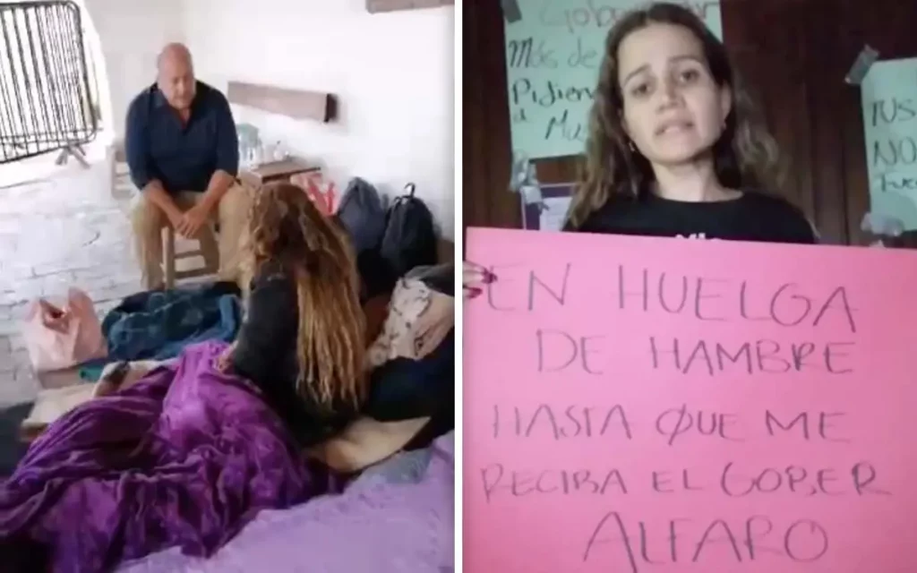 Gobernador de Jalisco recibe a Blanca Paredes tras 72 horas de huelga de hambre