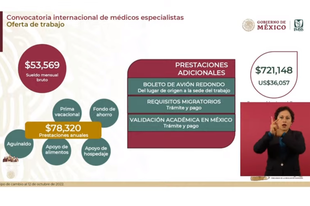 IMSS pagará casi un millón de pesos anuales a médicos extranjeros