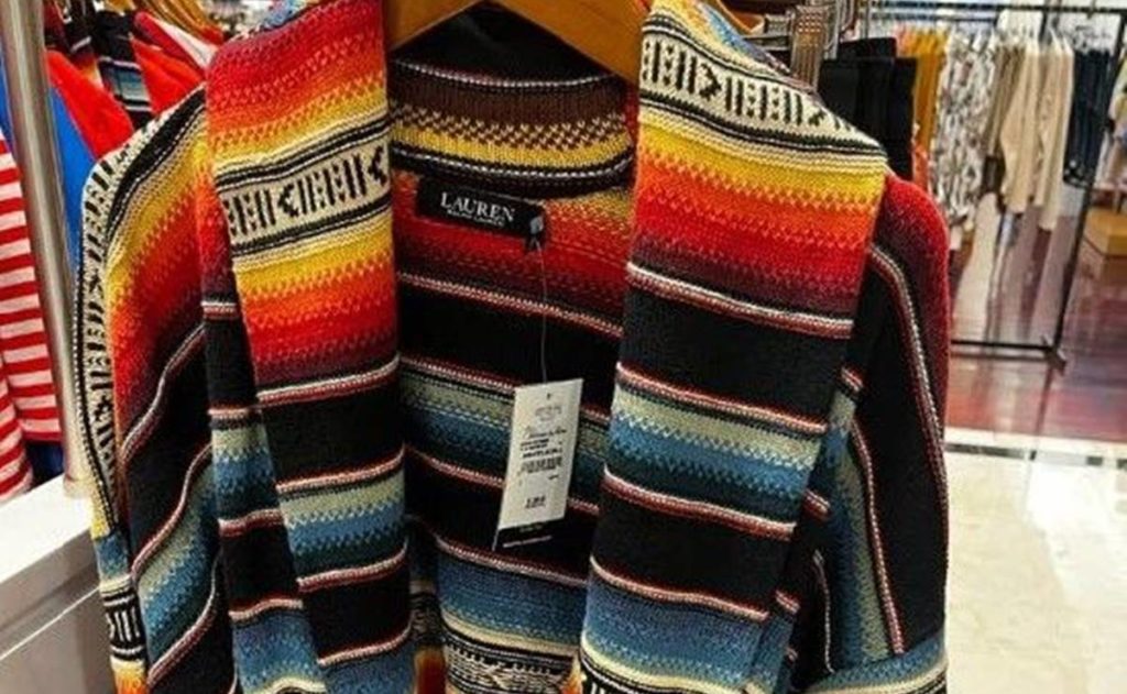 Secretaría de Cultura denuncia plagio de la marca Ralph Lauren al sarape mexicano