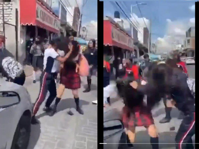 Revelan #VIDEO de pelea entre estudiantes de prepa que desató abuso policial en Tultepec